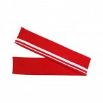 Подвяз трикотажный № 257/001 ДС красный мак с бел.полоской 70х16 см (состав:100% акрил)