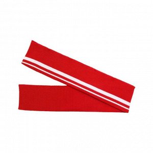 Подвяз трикотажный № 257/001 ДС красный мак с бел.полоской 70х16 см (состав:100% акрил)
