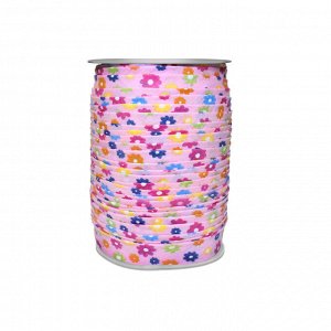 Бейка декоративная шир. 20 мм "Цветочная россыпь" арт.700 розовый