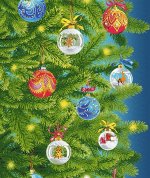 Полотенце 50*60 см вафельное (Новогодние шары)