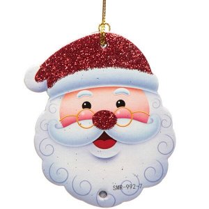 Украшение подвесное "`Дед Мороз в колпаке" 8 см.