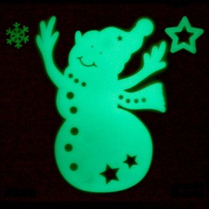 Наклейка светящаяся "Снеговик"