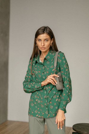 Блузка Джанет №1,Цвет:зеленый