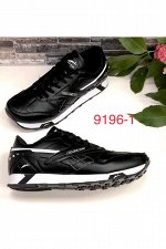 Мужские кроссовки 9196-1 черно-белые