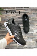 Мужские кроссовки 9197-1 черно-белые