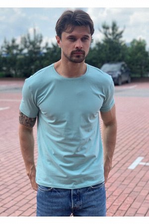 Мужская футболка М1 светло-бирюзовая