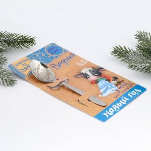 Ложка сувенирная на открытке «Водолей»,  10 х 18 см