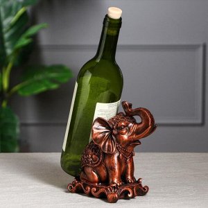 Подставка под бутылку "Индийский слон", медный цвет