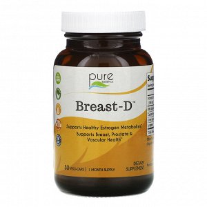 Pure Essence, Breast-D, 30 вегетарианских капсул