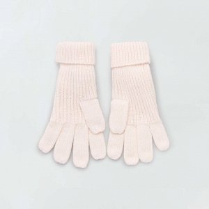 Перчатки с помпонами - розовый