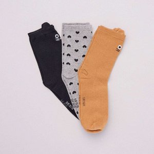 Комплект из 3 пар носков с узорами