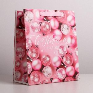 Пакет ламинированный вертикальный «Розовые шарики», ML 23 ? 27 ? 11,5 см