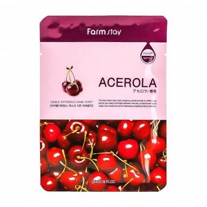 [Farmstay] Visible Difference Mask Sheet "Acerola" - Маска для лица, набор, 10 шт