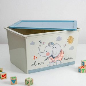 Контейнер для хранения игрушек IDEA «Деко. Слоник», 50 л, 53*37*30 см