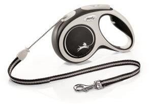Flexi рулетка NEW LINE Comfort S (до 12 кг) трос 5 м серый/черный