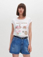 Футболка с принтом Pusheen
