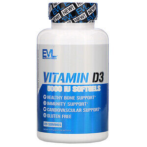 EVLution Nutrition, Vitamin D3, 5,000 IU, 120 таб.