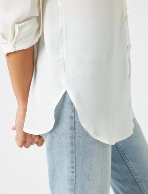 рубашка Материал: %100 Полиэстер Параметры модели: рост: 181 cm, грудь: 83, талия: 60, бедра: 90 Надет размер: 36
