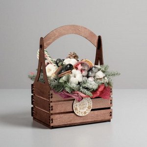 Кашпо флористическое «Новогоднее поздравление", 15  21  31.5 см