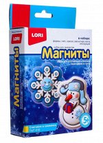 LORI. Пз/Г-010 Магниты из гипса &quot;Снеговик и снежинка&quot; /16 (Новый год)