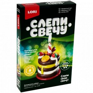 LORI. Св-007 Восковая свеча "Праздничный торт" /12