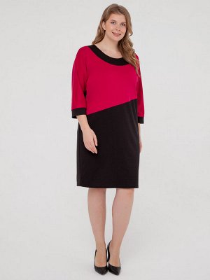 Платье Квадро (черный/розовый)