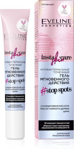 EVELINE INSTA SKIN CARE Антибактериальный точечный гель мгновенного действия 20мл