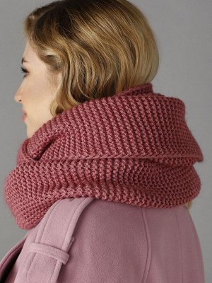 Хомут Объемный мягкий шарф-снуд в два оборота "Джун", выполнен из пушистой меланжевой пряжи. Его возможно носить как на шее, так и на голове. Длина 63 см. Ширина: 36см.  Состав: шерсть 50%, акрил 50%