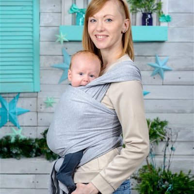Муслиновые пледы малышам — Трикотажные слинг-шарфы (до 7-8 кг)