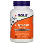 Now Foods, L-тирозин, 500 мг, 120 капсул