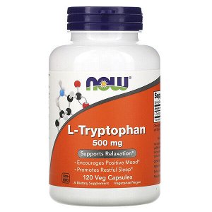 NOW Foods L-триптофан, 500 мг, 120 капсул