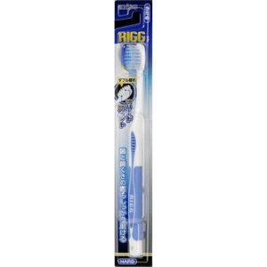 EBISU КОМПАКТНАЯ 4-х рядная зубная щётка с КОСЫМ срезом щетинок с  ПРОРЕЗИНЕННОЙ ручкой (Жёсткая) 360
