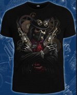 Футболки мужские Steampunk Skeleton (Светится в темноте и ультрафиолете)