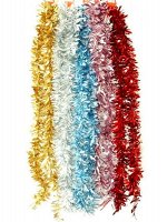 Мишура 2 м х 9 см матовая цвет микс
