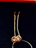 Серебряные серьги продёвы позолота