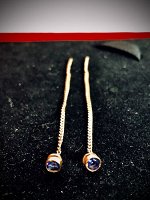Серебряные серьги продёвы позолота
