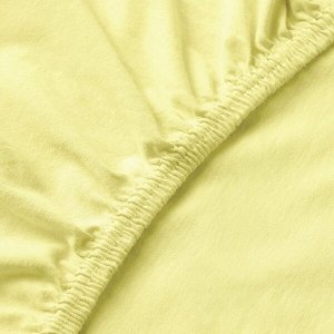 LEN ЛЕН Простыня натяжная, желтый 80x130 см