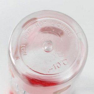 Бутылка для воды «Цитрусовый бум», 450 мл, с трубочкой, цвет МИКС