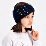 Повязка Accessory вязанаятемно-синий