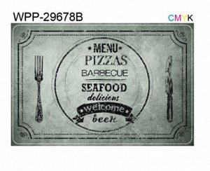 Салфетка сервировочная "Delicious menu" 45х30см, цв.зеленый WPP-29678B ВЭД