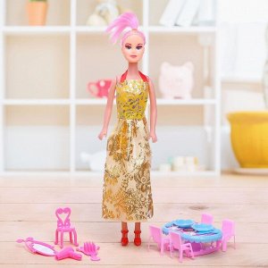 Кукла модель «Лера» в платье, с аксессуарами, МИКС