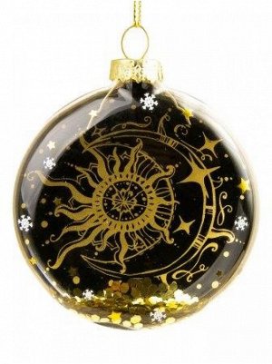 Украшение медальон солнце и звезды 2,5 х 8,5 х 8 см стекло новый год