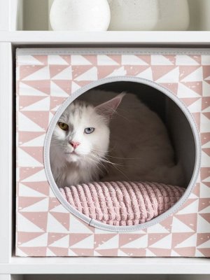 LURVIG ЛУРВИГ Домик для кошки, розовый 33x38x33 см