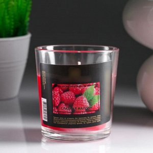 Свеча в гладком стакане ароматизированная "Сладкая малина" 4820519