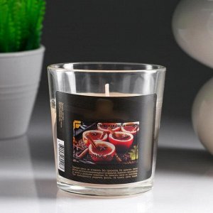 Свеча в гладком стакане ароматизированная "Пряное яблоко"