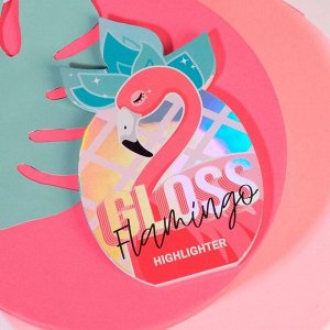 Запечённый хайлайтер для естественного сияния кожи Flamingo Gloss