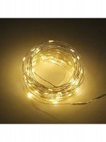 Электрогирлянда нить 50 лампочек L=5 м LED цвет желтый HS-24-5