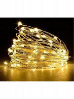 ЭЛЕКТРОГИРЛЯНДА НИТЬ 98 ЛАМПОЧЕК L=9,8 М LED ЦВЕТ ЖЕЛТЫЙ