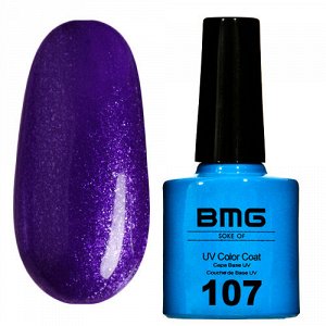 Гель-лак BMG 107 – Темно фиолетовый с фиолетовым шимером