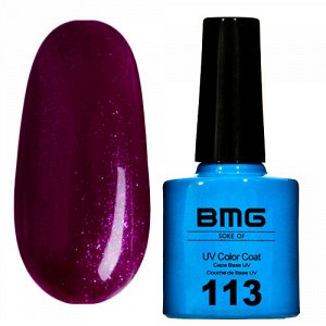 Гель-лак BMG 113 – Темно фиолетовый с бордовым шимером